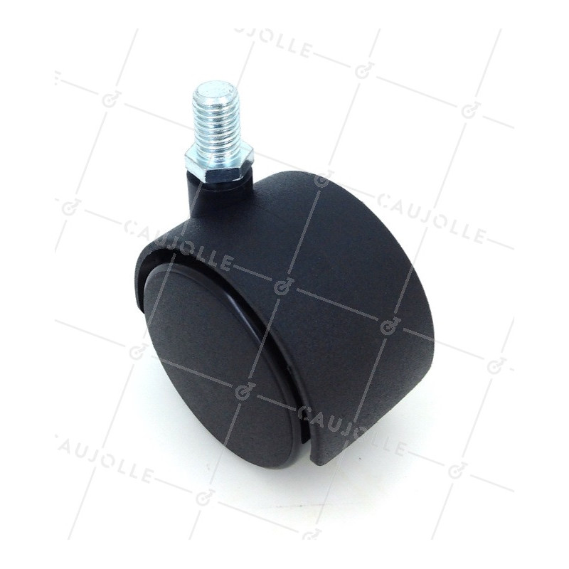 SCREW-IN CHAIR CASTOR 50 MM DIAMETER 10 MM THREADED STEM, 50 KG MAX LOAD - S49TF 50