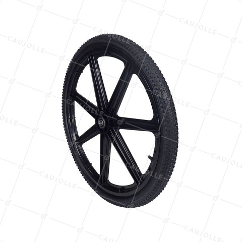 Wheel OF Trailer GARDEN INFLATED REINFORCED DIAMETER 610 MM LOAD 50 KG AXLE OF 16 MM - S5100P 24 INCHES INFLATED • Caujolle