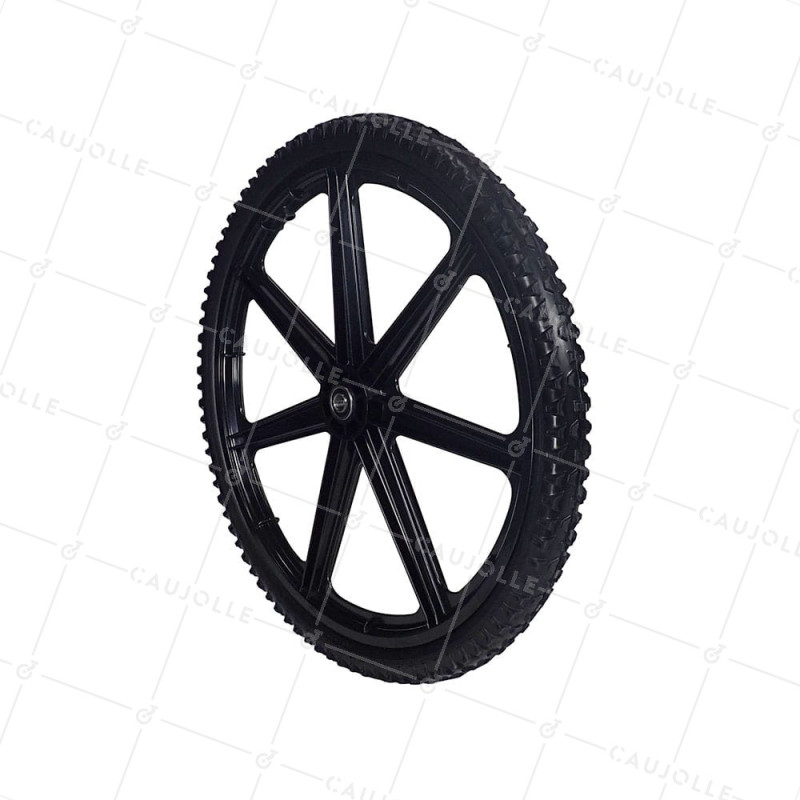 ROUE DE REMORQUE DE JARDIN GONFLEE RENFORCEE DIAMETRE 605 MM CHARGE 50 KG AXE DE 16 MM - S5000P 24 POUCES INCREVABLE