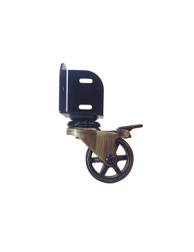 ROULETTE PIVOTANTE A FREIN A CORNIERE DIAMETRE 50 MM CHARGE 30 KG - GOLDSTYL 50 CORNIERE A FREIN
