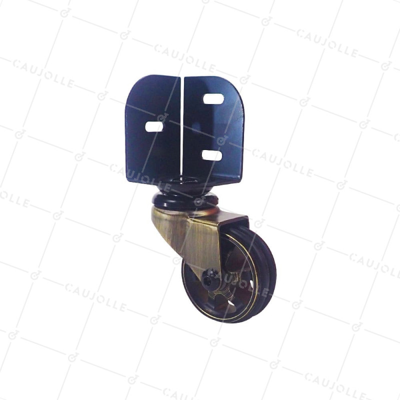ROULETTE PIVOTANTE A CORNIERE DIAMETRE 50 MM CHARGE 30 KG - GOLDSTYL 50 CORNIERE
