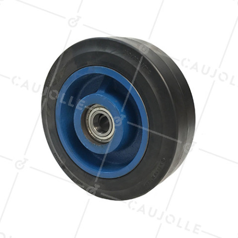 ROUE EN FONTE BANDAGE SOUPLE DIAMÈTRE 250 MM CHARGE 600 KG AXE 30MM - S2750F 250 CONTINENTAL • Caujolle