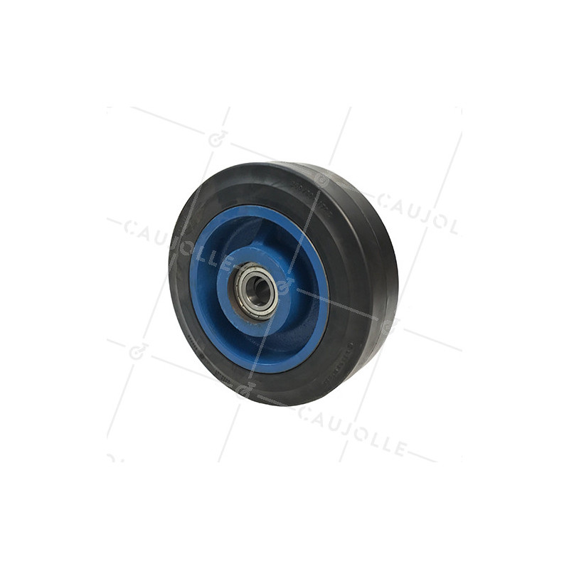 ROUE EN FONTE BANDAGE SOUPLE DIAMÈTRE 250 MM CHARGE 600 KG AXE 30MM - S2750F 250 CONTINENTAL