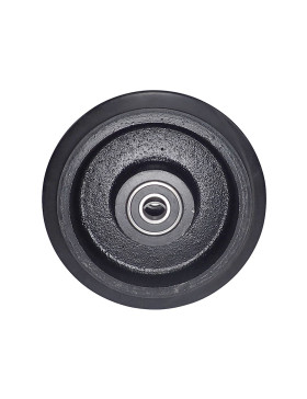 CAST IRON WHEEL WITH SUPPLE TYRE DIAMETER 250 MM MAX LOAD 600 KG BORE 30 MM - S2750F250