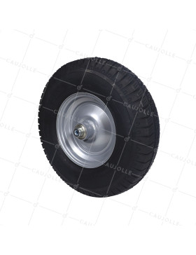 ROUE DE REMORQUE 140 KM/H DIAMETRE 420 MM CHARGE 345 KG POUR AXE DE 12 MM - S2600 B12 6PR REMORQUE ERKA • Caujolle