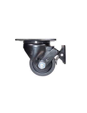 Castor EXTRA LOW SWIVEL NYLON FIBER HEAVY LOAD DIAMETER 75 MM LOAD 600 KG - BLACK SURB 75PAF
