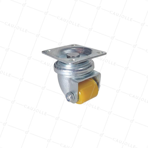 Castor EXTRA LOW SWIVEL CASTOR DIAMETER 25 MM HEIGHT 54 MM LOAD 100KG - MINI SURB 25P • Caujolle
