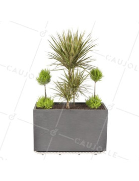 PORTE POTS A ROULETTES XXL 100CM X 40CM X 7CM CHARGE 200 KG - JARDI GROOVE 100
