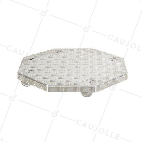 FLOWER POT STAND WITH CASTERS FOR POTS WITH A DIAMETER OF 45 CM MAX LOAD 120 KG - CRYSTAL OCTO 45 • Caujolle
