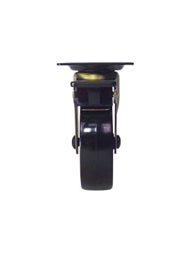 ROULETTE DESIGN DORÉE A FREIN ROUE NYLON DIAMÈTRE 75 MM CHARGE 45KG - GOLDNYLON 75 PAF
