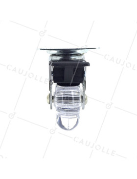 Castor SWIVEL WITH BRAKE TRANSPARENT DESIGN DIAMETER 35 MM LOAD 25 KG - S140TR 35PAF