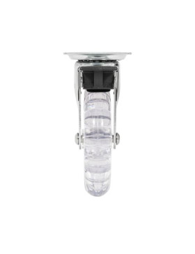 Castor SWIVEL WITH BRAKE TRANSPARENT DESIGN DIAMETER 100 MM LOAD 75 KG - S140TR 100 PAF