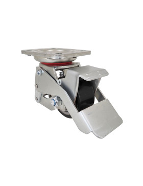 ANTI-VIBRATION CASTOR WHEELS FOR HEAVY-DUTY WORKBENCH 300 KG DIAMETER 75 MM - ELEVATOR INDUS SERIES 75