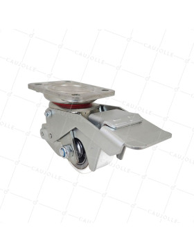 Castor STAINLESS STEEL ANTI-VIBRATION ANTI-CORROSION CASTOR 350 KG LOAD 75 MM DIAMETER - ELEVATOR INDUS SERIES STAINLESS STEEL N