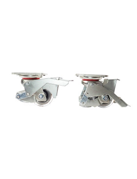 ROULETTE INOX À PIED ANTI-VIBRATIONS ANTICORROSION CHARGE 350 KG DIAMÈTRE 75 MM - SERIE ELEVATOR INDUS INOX NYLON 75