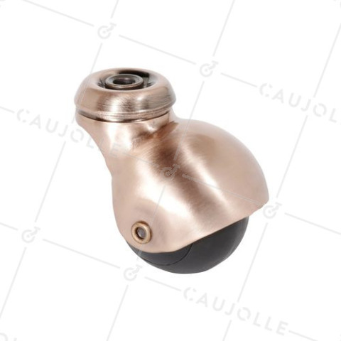 ROULETTE D’AMEUBLEMENT BOULE PIVOTANTE A OEIL EN CAOUTCHOUC DIAMÈTRE 50 MM CHARGE 30 KG - COPPERBALL 50O • Caujolle