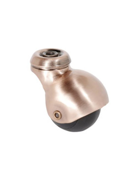 ROULETTE D’AMEUBLEMENT BOULE PIVOTANTE A OEIL EN CAOUTCHOUC DIAMÈTRE 50 MM CHARGE 30 KG - COPPERBALL 50O