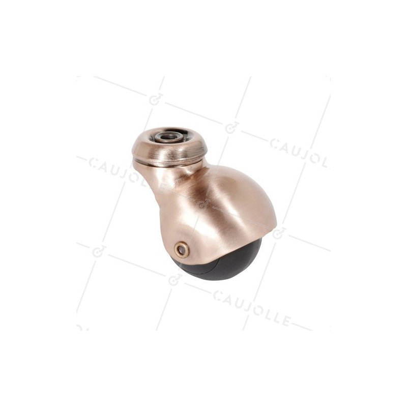 Castor FURNITURE SWIVEL CASTOR WITH EYE IN RUBBER DIAMETER 50 MM LOAD 30 KG - COPPERBALL 50O