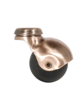 ROULETTE D’AMEUBLEMENT BOULE PIVOTANTE A OEIL EN CAOUTCHOUC DIAMÈTRE 50 MM CHARGE 30 KG - COPPERBALL 50O