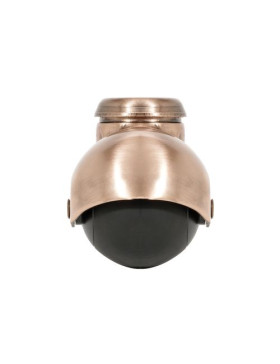 Castor FURNITURE SWIVEL CASTOR WITH EYE IN RUBBER DIAMETER 50 MM LOAD 30 KG - COPPERBALL 50O