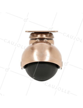 ROULETTE D’AMEUBLEMENT SPHERIQUE PIVOTANTE A PLATINE CUIVREE DIAMÈTRE 50 MM CHARGE 30 KG - COPPERBALL 50P