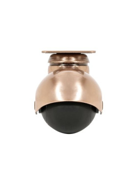 ROULETTE D’AMEUBLEMENT SPHERIQUE PIVOTANTE A PLATINE CUIVREE DIAMÈTRE 50 MM CHARGE 30 KG - COPPERBALL 50P