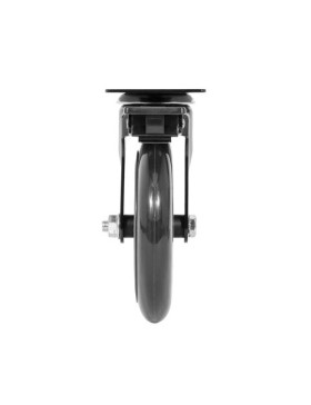 ROULETTE TRANSPARENTE À PLATINE AVEC FREIN ROULEMENT À BILLES DIAMÈTRE 125 MM CHARGE 40 KG - BLACKROL 125PAF