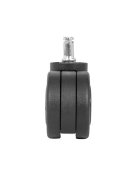 ROULETTE DESIGN NOIRE POUR MOBILIER À TIGE LISSE DE 11 MM DIAMÈTRE 50 MM CHARGE 40 KG - BURO 65 BLACK