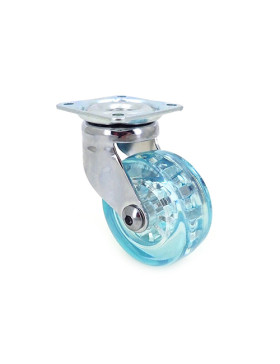ROULETTE DESIGN TRANSPARENTE BLEUE DIAMÈTRE 50 MM CHARGE 35 KG - CRYSTALB50P