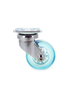 ROULETTE DESIGN TRANSPARENTE BLEUE DIAMÈTRE 50 MM CHARGE 35 KG - CRYSTALB50P