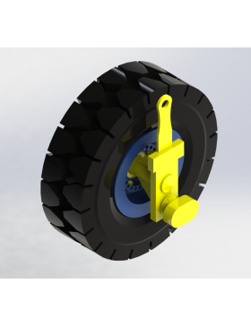 ROUE DE CONTAINER A TRACTER A FIXATION LATERALE DIAMETRE 413 MM CHARGE 3000 KG