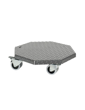 PLATEAU ACIER PEINTURE GRISE ULTRA ROBUSTE POUR POTS RONDS DE 45 CM DE DIAMETRE CHARGE 300 KG - STRONG OCTO 45