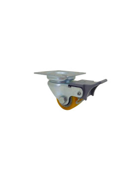 ROULETTE MINI EXTRA-BASSE À FREIN FORTE CHARGE DIAMÈTRE 35 MM HAUTEUR 53 MM CHARGE 100 KG - EXTRA SURB 35 PAF