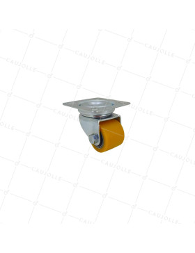 ROULETTE MINI EXTRA-BASSE FORTE CHARGE DIAMÈTRE 35 MM HAUTEUR 53 MM CHARGE 100 KG - EXTRA SURB 35 P • Caujolle