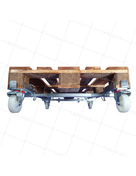 KIT OF Castors SWIVEL CASTERS FOR EUROPEAN PALLET INSTALLATION 60 SECONDS LOAD 1000 KG