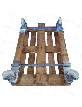 KIT OF Castors SWIVEL CASTERS FOR EUROPEAN PALLET INSTALLATION 60 SECONDS LOAD 1000 KG