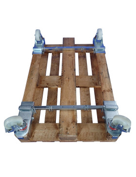 KIT OF Castors SWIVEL CASTERS FOR EUROPEAN PALLET INSTALLATION 60 SECONDS LOAD 1000 KG