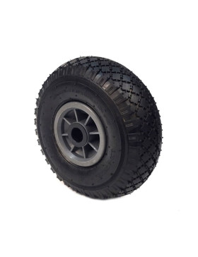 ROUE DE DIABLE GONFLÉE DIAMÈTRE 260 MM CHARGE 150KG AXE LISSE 25 MM - S2700P 260 L25/74 (PNEU 3.00-4)