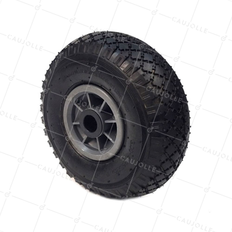 ROUE DE DIABLE GONFLÉE DIAMÈTRE 260 MM CHARGE 150KG AXE LISSE 25 MM - S2700P 260 L25/74 (PNEU 3.00-4)