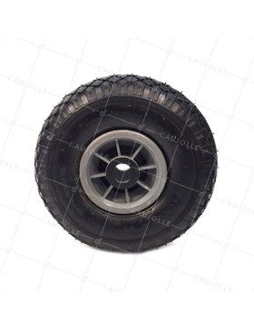 ROUE DE DIABLE GONFLÉE DIAMÈTRE 260 MM CHARGE 150KG AXE LISSE 25 MM - S2700P 260 L25/74 (PNEU 3.00-4)