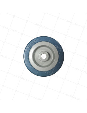 ROUE DE MANUTENTION EN CAOUTCHOUC NATUREL NON TACHANT DIAMETRE 75 MM CHARGE 40 KG AXE 10 MM - S2300E 80 COL