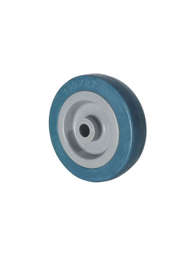 ROUE DE MANUTENTION EN CAOUTCHOUC NATUREL NON TACHANT DIAMETRE 125  MM CHARGE 50 KG AXE 12 MM - S2300E 65 COLS2300E 125 COL