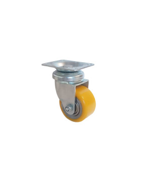 Castor SWIVEL POLYURETHANE WHEEL ALUMINUM RIM DIAMETER 50 MM LOAD 180KG - S74AR 50