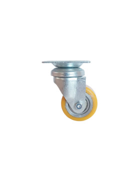 Castor SWIVEL POLYURETHANE WHEEL ALUMINUM RIM DIAMETER 50 MM LOAD 180KG - S74AR 50