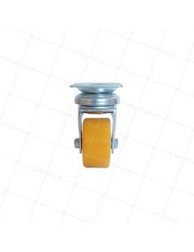 Castor SWIVEL POLYURETHANE WHEEL ALUMINUM RIM DIAMETER 50 MM LOAD 180KG - S74AR 50