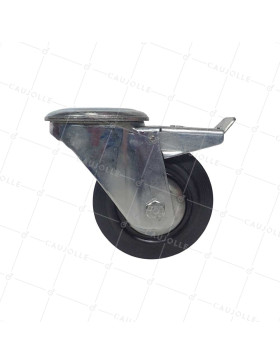 Castor INDUSTRIAL WITH EYE RUBBER BRAKE DIAMETER 160 MM LOAD 200 KG - S74OC160AF