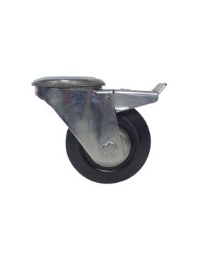 Castor INDUSTRIAL WITH EYE RUBBER BRAKE DIAMETER 160 MM LOAD 200 KG - S74OC160AF