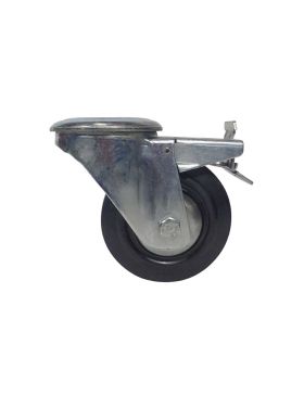 Castor INDUSTRIAL WITH EYE RUBBER BRAKE DIAMETER 160 MM LOAD 200 KG - S74OC160AF