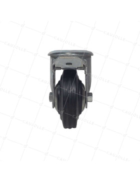 Castor INDUSTRIAL WITH EYE RUBBER BRAKE DIAMETER 160 MM LOAD 200 KG - S74OC160AF