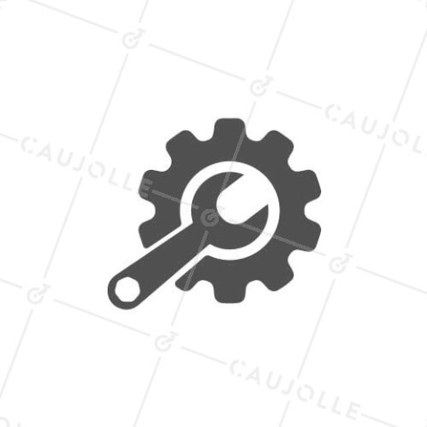 HORS CATALOGUE - FABRICATION SUR MESURE GALET A GORGE RONDE EN ACIER BRUT • Caujolle